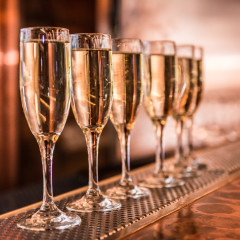 champagne glasses event photography