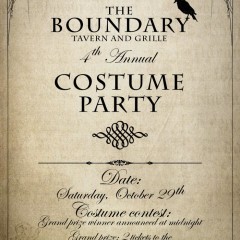 Boundary Chicago costume party ad design