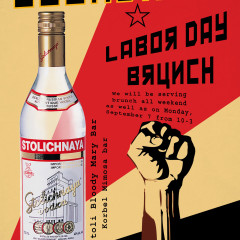 Boundary Chicago Labor Day brunch Stoli poster design