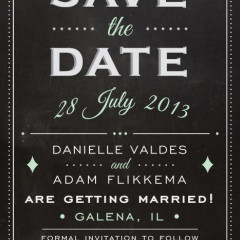 Save the date Adam and Danielle Flikkema design