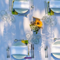 outdoor dinner party table set - Elgin photography