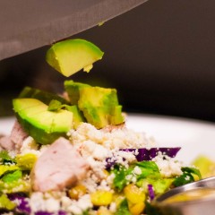 restaurant healthy salad action photo